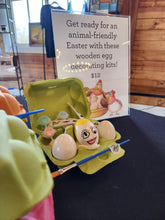 Wooden egg decorating kit